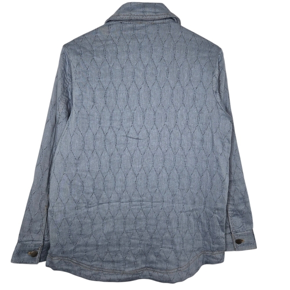 JACHS GIRLFRIEND Women's Quilted Chore Denim Jean Jacket Size Small Medium Wash - Picture 2 of 10